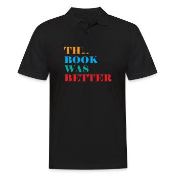 Club de lecture Le livre était meilleur - Polo Homme - noir - Devant - Kai (181cm)