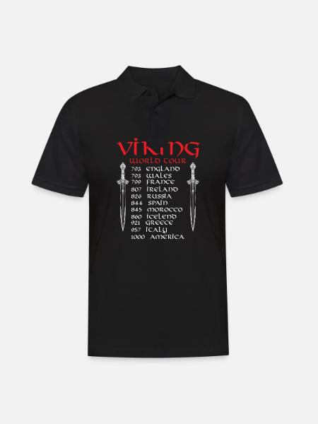 Viking World Tour - Men's Polo Shirt - black