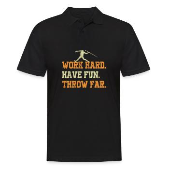 Javelin throw extensor athletics Javelin thrower - Men's Polo Shirt - black - Front - Kai (181cm)
