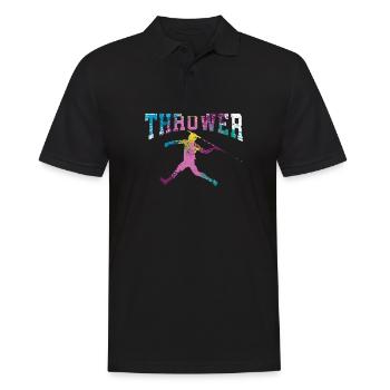Javelin throw extensor athletics Javelin thrower - Men's Polo Shirt - black - Front - Kai (181cm)