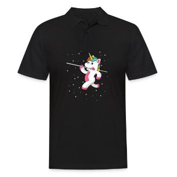 Speerwurfstrecker Leichtathletik Speerwerfer - Männer Poloshirt - Schwarz - Vorne - Kai (181cm)