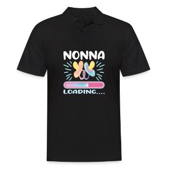 Nonna 2023 Nonna Loading.... - Männer Poloshirt - Schwarz - Vorne - Kai (181cm)