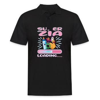 Super Zia 2023 Loading... - Männer Poloshirt - Schwarz - Vorne - Kai (181cm)