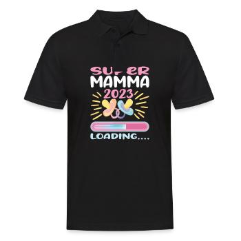 Super Mamma Loading... - Männer Poloshirt - Schwarz - Vorne - Kai (181cm)