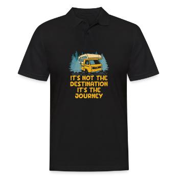 Its Not the Destination Traveler Tourist - Männer Poloshirt - Schwarz - Vorne - Kai (181cm)