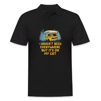 Everywhere Is on My List Traveler Road Trip - Men's Polo Shirt - black - Front - Kai (181cm)
