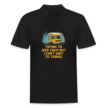 Trying to Calm Cant Wait to Travel Road Trip - Men's Polo Shirt - black - Front - Kai (181cm)