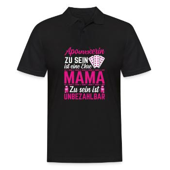 Mama Apothekerin Ehre Unbezahlbar - Männer Poloshirt - Schwarz - Vorne - Kai (181cm)