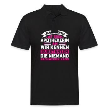 Apothekerin Substanzen Geschenkidee Nachweisen - Männer Poloshirt - Schwarz - Vorne - Kai (181cm)