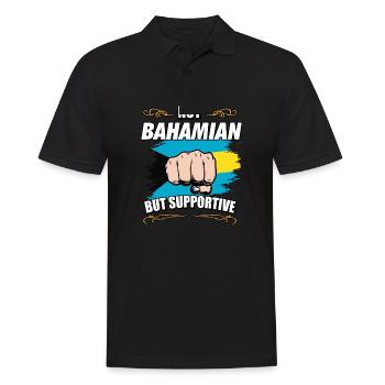 Not Bahamian But Supportive Travel Tourist - Men's Polo Shirt - black - Front - Kai (181cm)