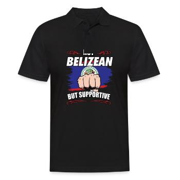 Pas bélizien mais touristique de voyage de soutien - Polo Homme - noir - Devant - Kai (181cm)