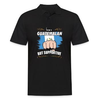 Pas guatémaltèque mais un touriste de voyage de soutien - Polo Homme - noir - Devant - Kai (181cm)