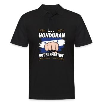 Pas hondurien mais un touriste de voyage de soutien - Polo Homme - noir - Devant - Kai (181cm)
