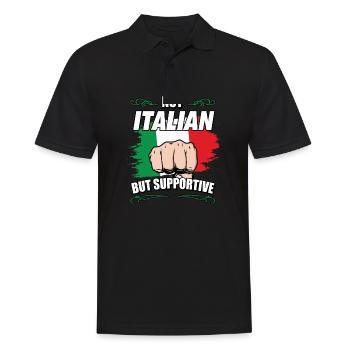 Pas italien mais voyage touristique italien - Polo Homme - noir - Devant - Kai (181cm)