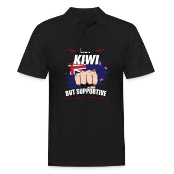 Pas Kiwi mais Voyage Touristique de soutien Kiwi Nouveau - Polo Homme - noir - Devant - Kai (181cm)