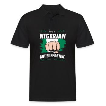 Not Nigerian But Supportive Travel Tourist - Men's Polo Shirt - black - Front - Kai (181cm)