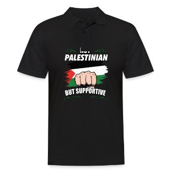 Pas palestinien mais touristique de soutien - Polo Homme - noir - Devant - Kai (181cm)