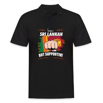Not Sri Lankan But Supportive Travel Tourist Sri - Men's Polo Shirt - black - Front - Kai (181cm)