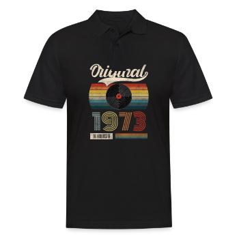 Vintage 1973 Vintage 50th Birthday Retro - Men's Polo Shirt - black - Front - Kai (181cm)