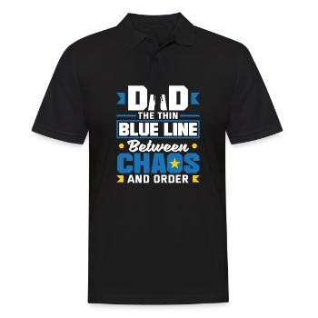 Papa le protecteur Fête des pères Design pour - Polo Homme - noir - Devant - Kai (181cm)