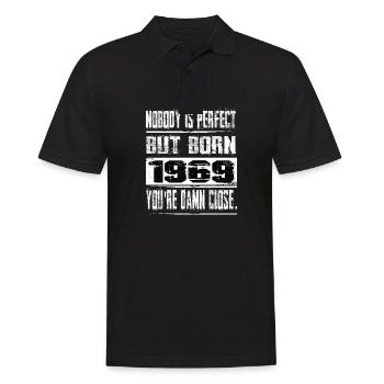 Niemand Is Perfekt Aber geboren 1969 Geburtstag - Männer Poloshirt - Schwarz - Vorne - Kai (181cm)
