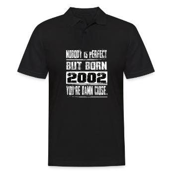 No one is perfect but born 2002 birthday - Men's Polo Shirt - black - Front - Kai (181cm)