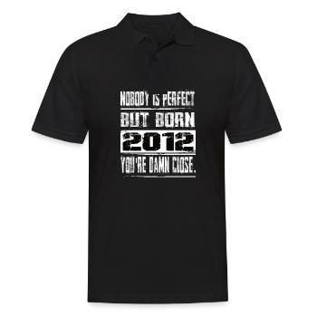 No one is perfect but born 2012 birthday - Men's Polo Shirt - black - Front - Kai (181cm)