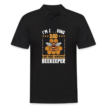 Imker bin vater und imker bienenzüchter - Männer Poloshirt - Schwarz - Vorne - Kai (181cm)