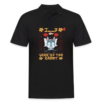 Year Of The Rabbit 2023 Chinese New Year 2023 - Männer Poloshirt - Schwarz - Vorne - Kai (181cm)