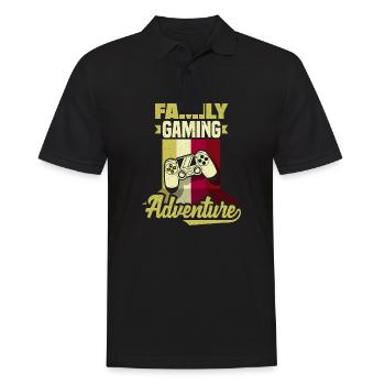 Jeu en famille Aventure Fête des pères Gamer - Polo Homme - noir - Devant - Kai (181cm)