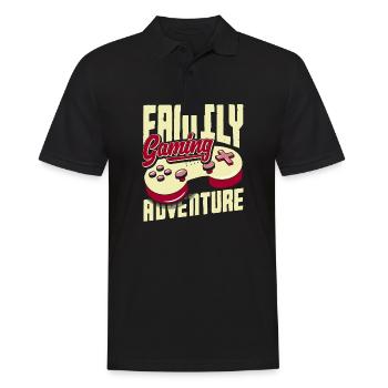 Jeu en famille Aventure Fête des pères Gamer - Polo Homme - noir - Devant - Kai (181cm)