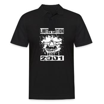 Limited Edition 2001 - Männer Poloshirt - Schwarz - Vorne - Kai (181cm)