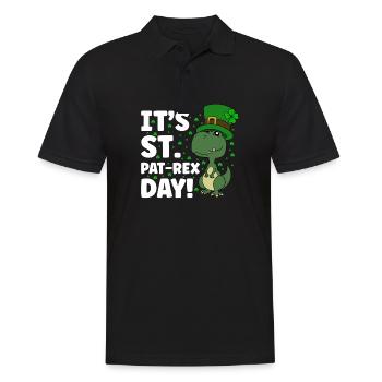 Dinosaur St. Patrick's Day Dino - Men's Polo Shirt - black - Front - Kai (181cm)