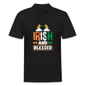 Célébrez la Saint-Patrick d’Irlande - Polo Homme - noir - Devant - Kai (181cm)