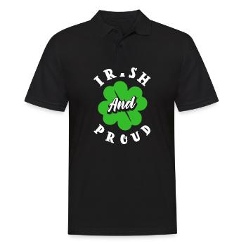 Irish And Proud Celebrate Ireland St Patricks Day - Männer Poloshirt - Schwarz - Vorne - Kai (181cm)