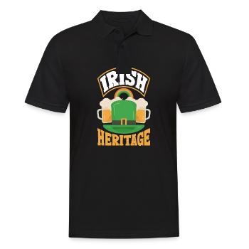 Irish Heritage Celebrate Ireland St Patricks Day - Männer Poloshirt - Schwarz - Vorne - Kai (181cm)