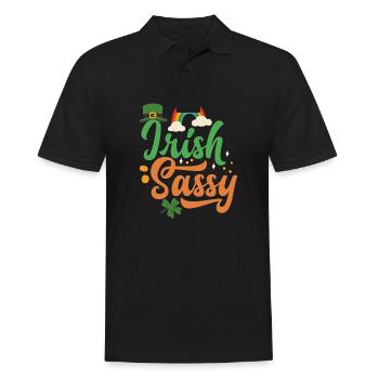 Irish Sassy Celebrate Ireland St Patricks Day - Männer Poloshirt - Schwarz - Vorne - Kai (181cm)