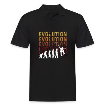 Evolution Skateboarding Skate Retro Streetwear - Männer Poloshirt - Schwarz - Vorne - Kai (181cm)
