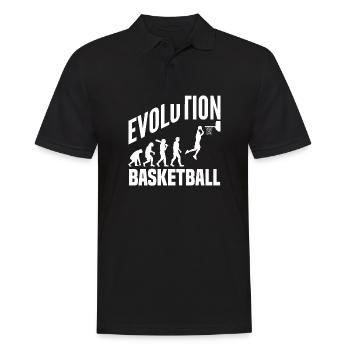 Basketball Evolution From Monkey To Men BBall - Polo Homme - noir - Devant - Kai (181cm)