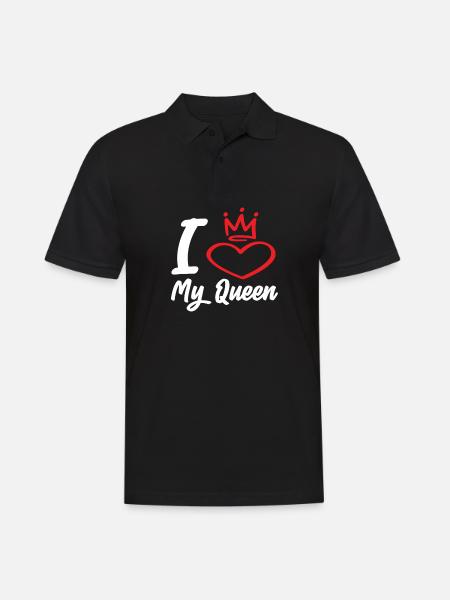 I Love My Queen - Men's Polo Shirt - black