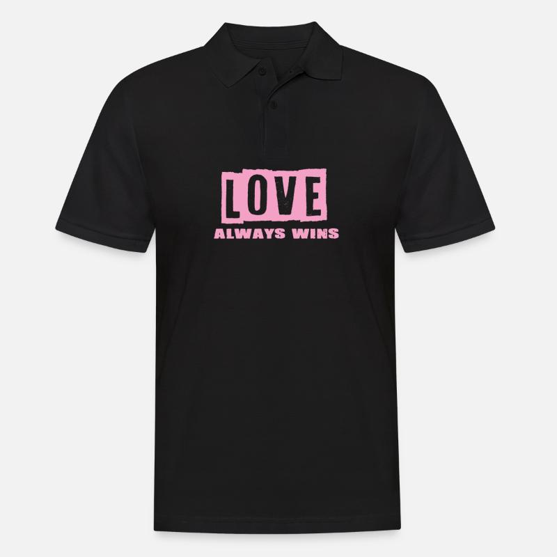 Love - Männer Poloshirt - Schwarz