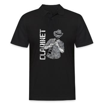 Klarinette Player Orchestra Musiker - Männer Poloshirt - Schwarz - Vorne - Kai (181cm)