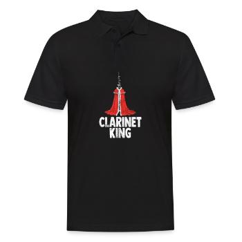 Klarinette Player Orchestra Musiker - Männer Poloshirt - Schwarz - Vorne - Kai (181cm)