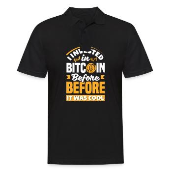 I Invested In Bitcoin Before It Was Cool - Männer Poloshirt - Schwarz - Vorne - Kai (181cm)