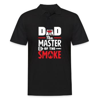 Dad The Master Of The Smoke Father's Day BBQ - Männer Poloshirt - Schwarz - Vorne - Kai (181cm)