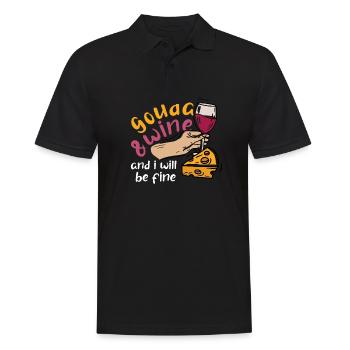 Gouda cheese - Men's Polo Shirt - black - Front - Kai (181cm)