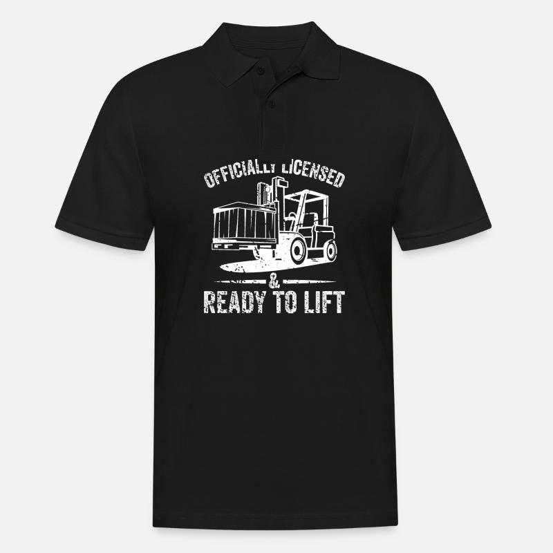 Gabelstapler - Männer Poloshirt - Schwarz