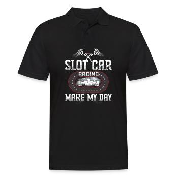 Les courses de voitures à sous font ma journée - Polo Homme - noir - Devant - Kai (181cm)