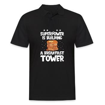 Pancakes - Men's Polo Shirt - black - Front - Kai (181cm)