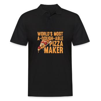 Pizza Baker Make your own pizza - Men's Polo Shirt - black - Front - Kai (181cm)